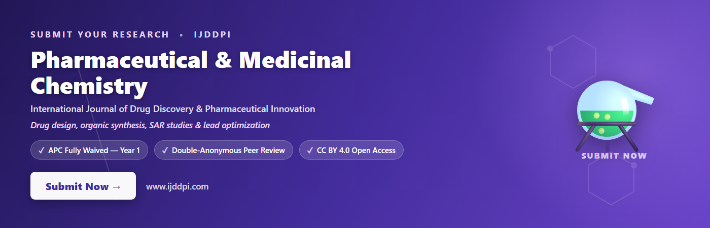 Call for Papers in Pharmaceutical & Medicinal Chemistry - IJDDPI. Submit your manuscript.